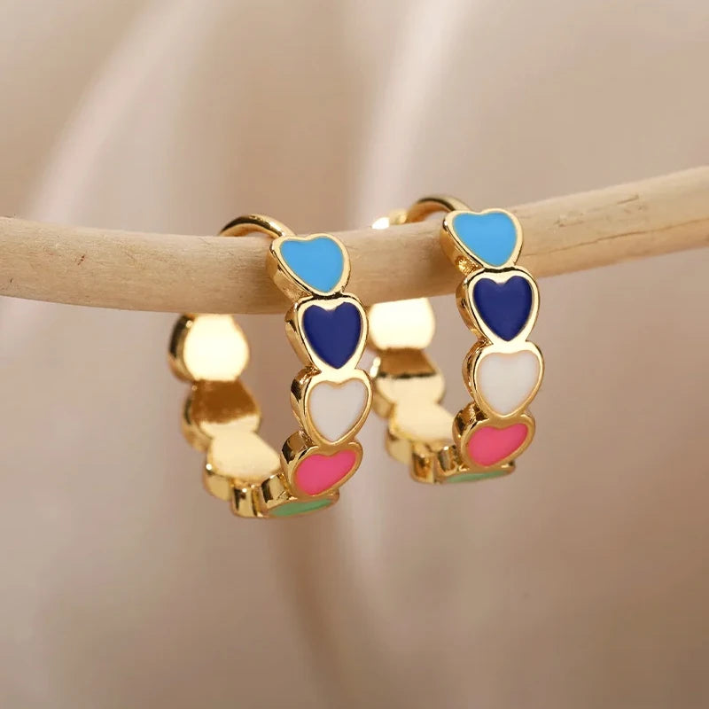 Heart Zirconia Earrings