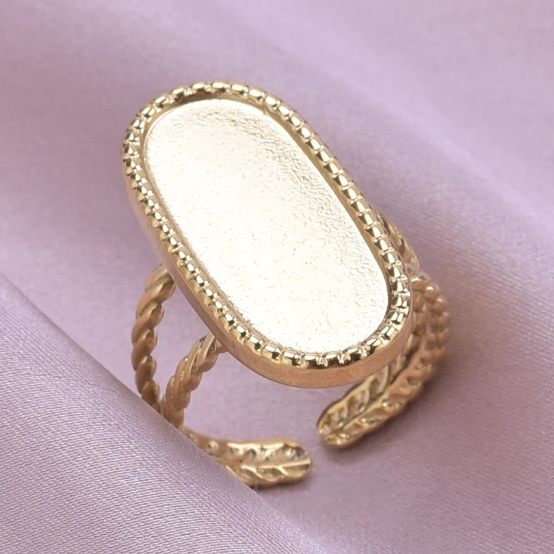 Teardrop Geometric Ring