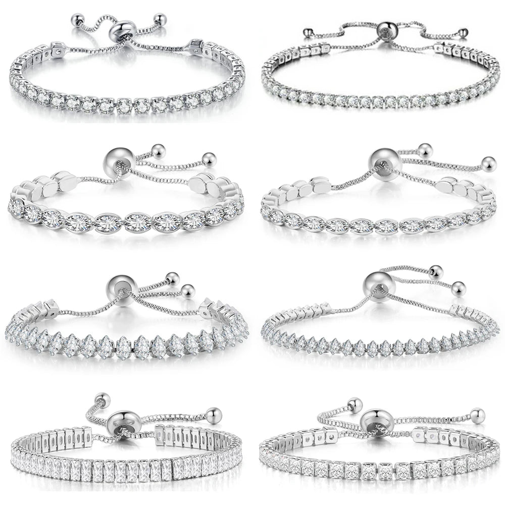 Tennis Crystal Mixed Shape Bracelet