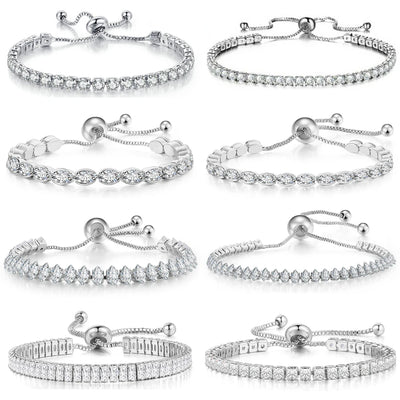 Tennis Crystal Mixed Shape Bracelet