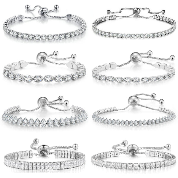 Tennis Crystal Mixed Shape Bracelet