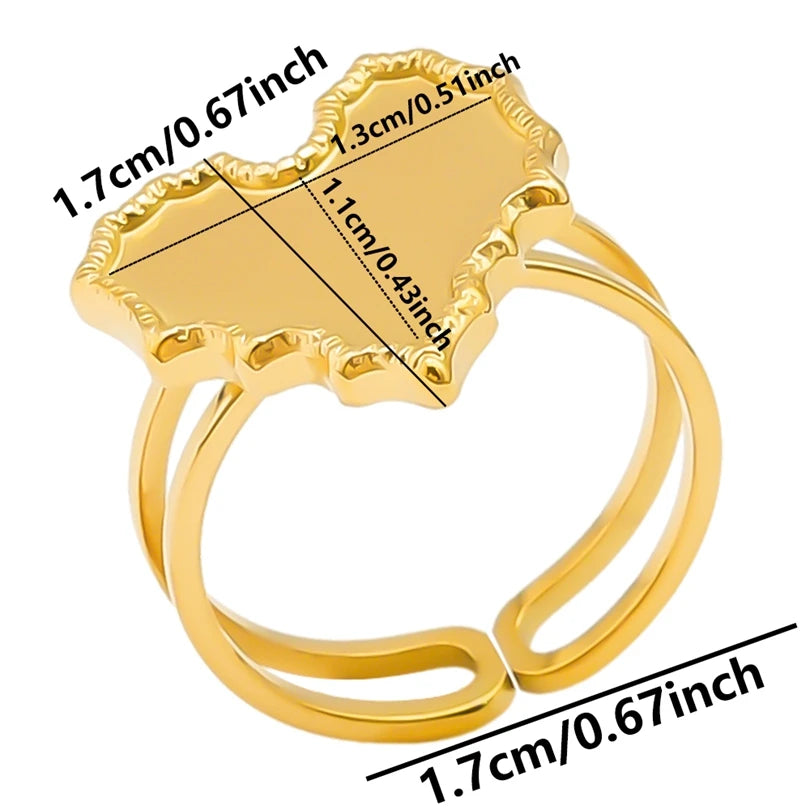 Teardrop Geometric Ring
