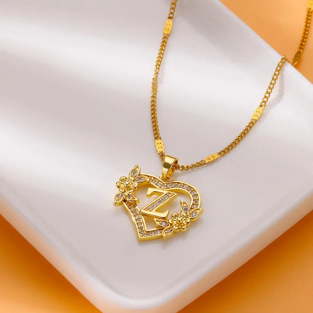 Heart Floral Necklace
