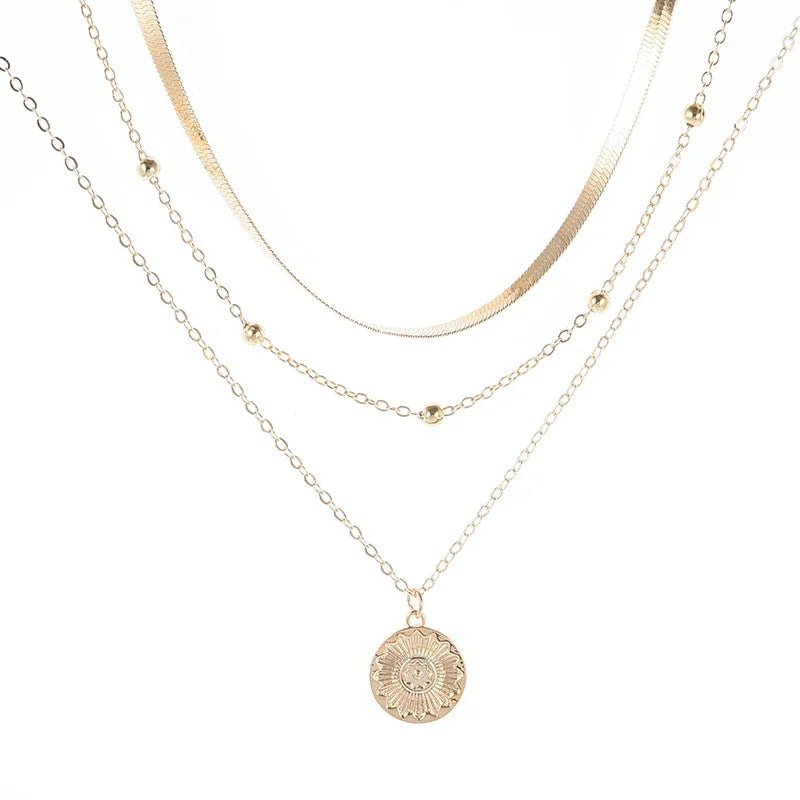 Snake Chain Layered Classic 3 Necklace