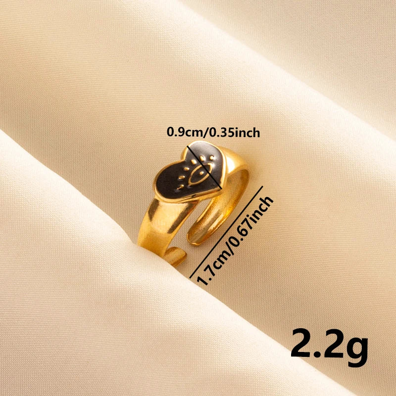 Minimal Black Enamel Ring