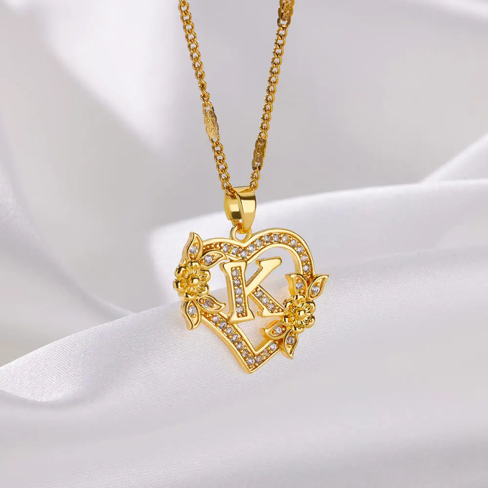Heart Floral Necklace