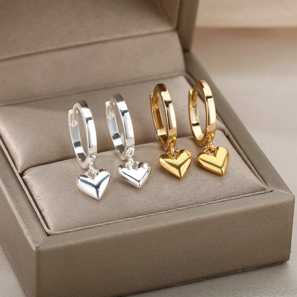 Heart Zirconia Earrings