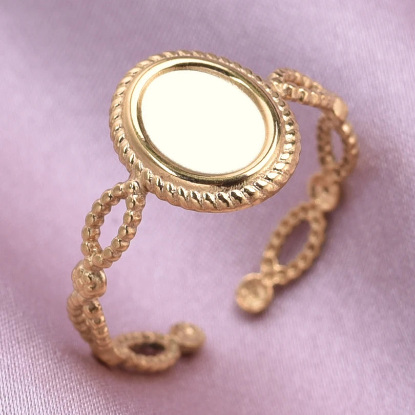 Teardrop Geometric Ring