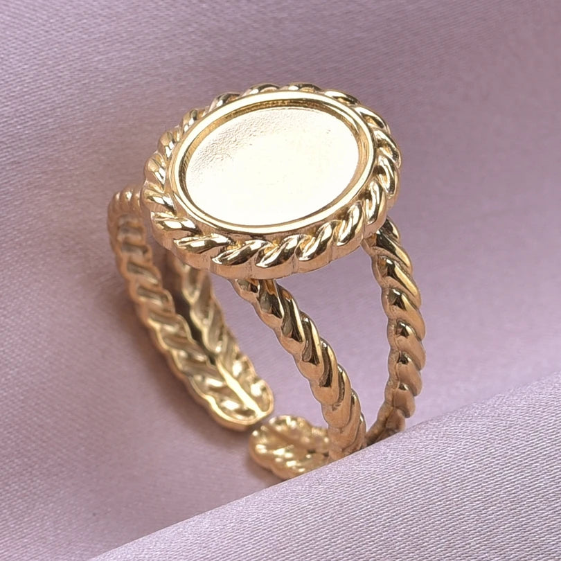 Teardrop Geometric Ring
