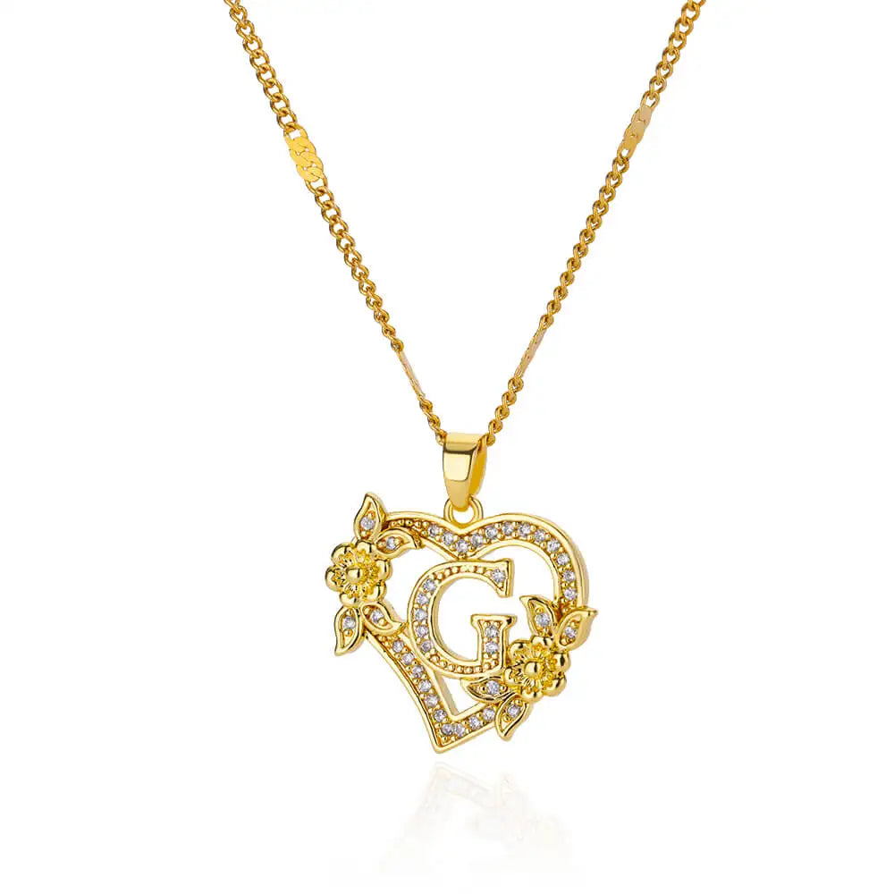 Heart Floral Necklace