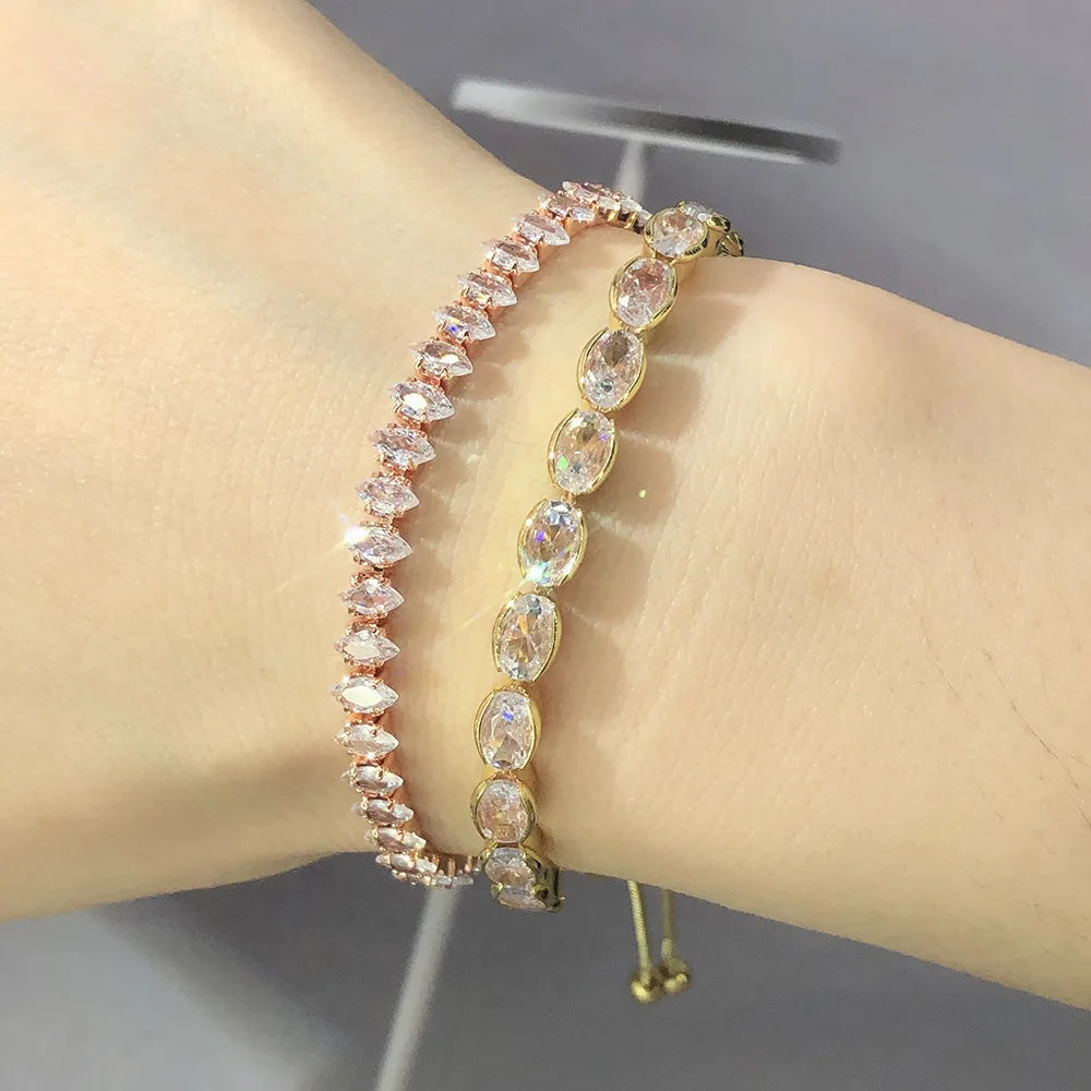 Tennis Crystal Mixed Shape Bracelet