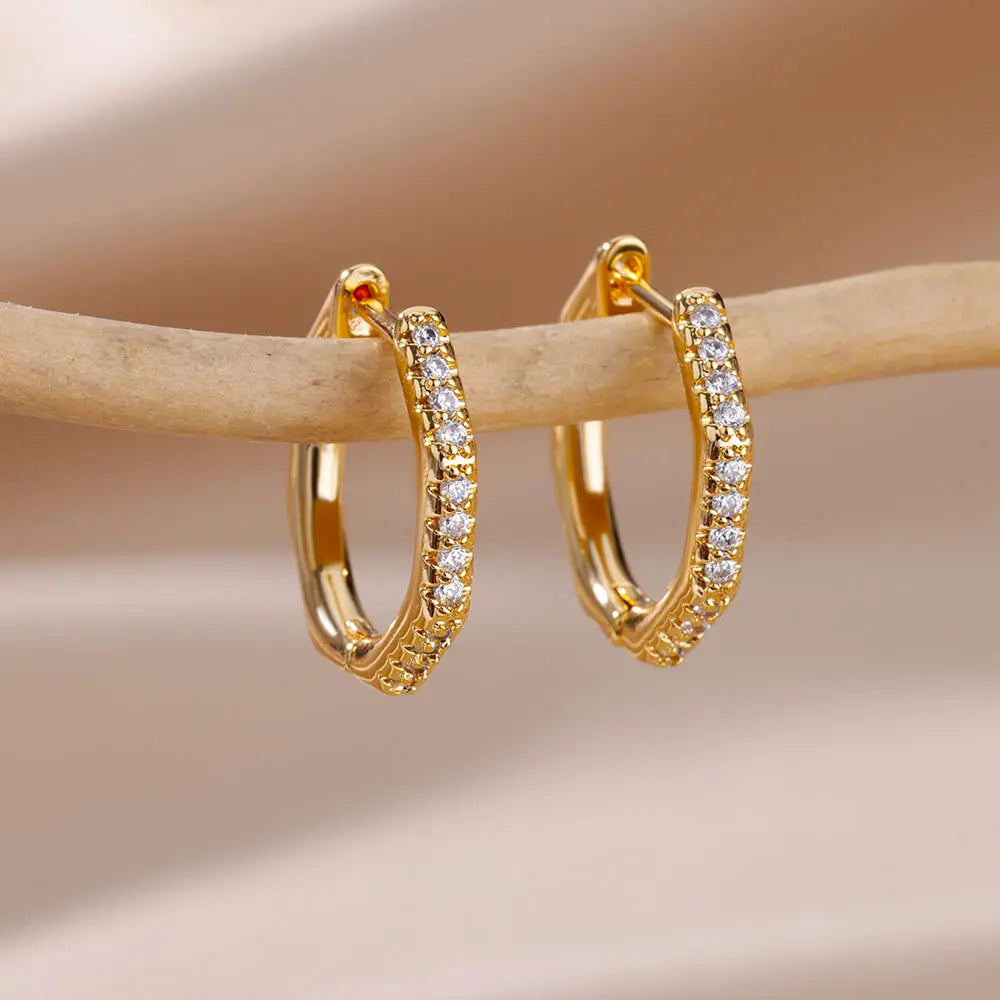 Heart Zirconia Earrings
