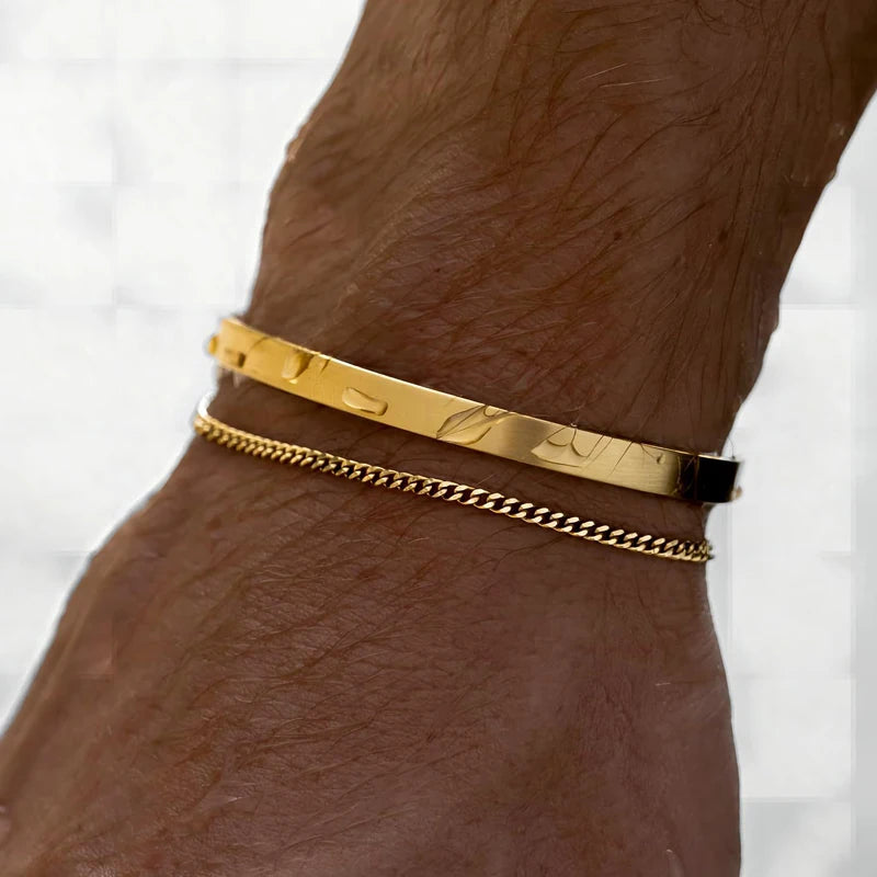 Cuban Chain Layered Bracelet