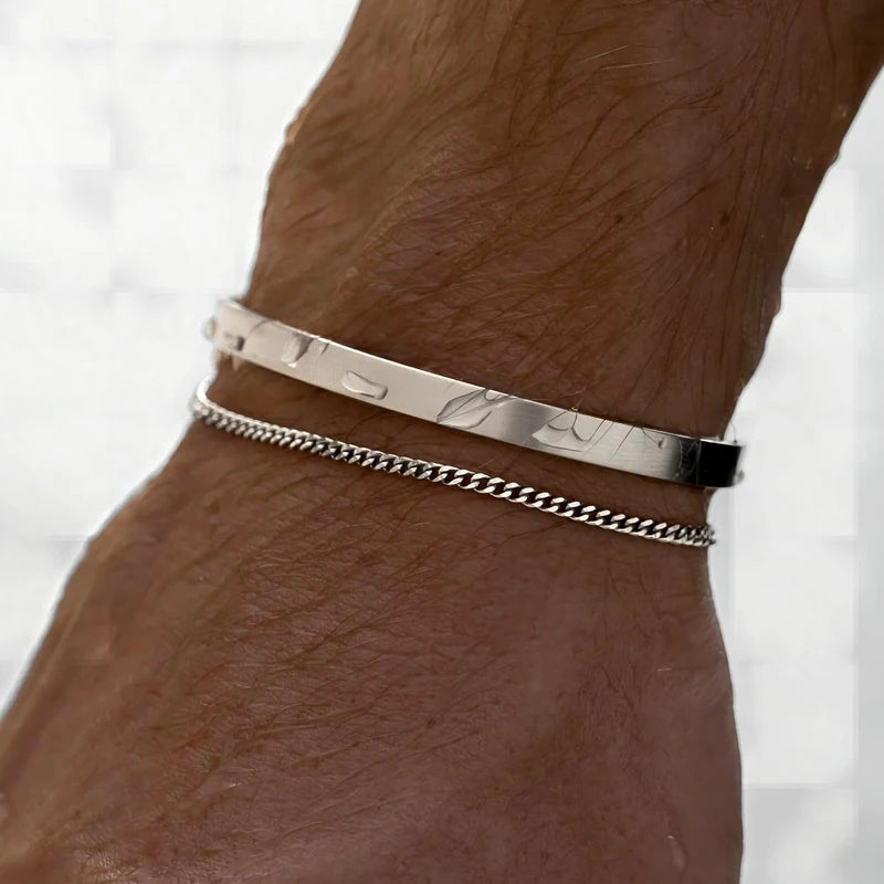 Cuban Chain Layered Bracelet