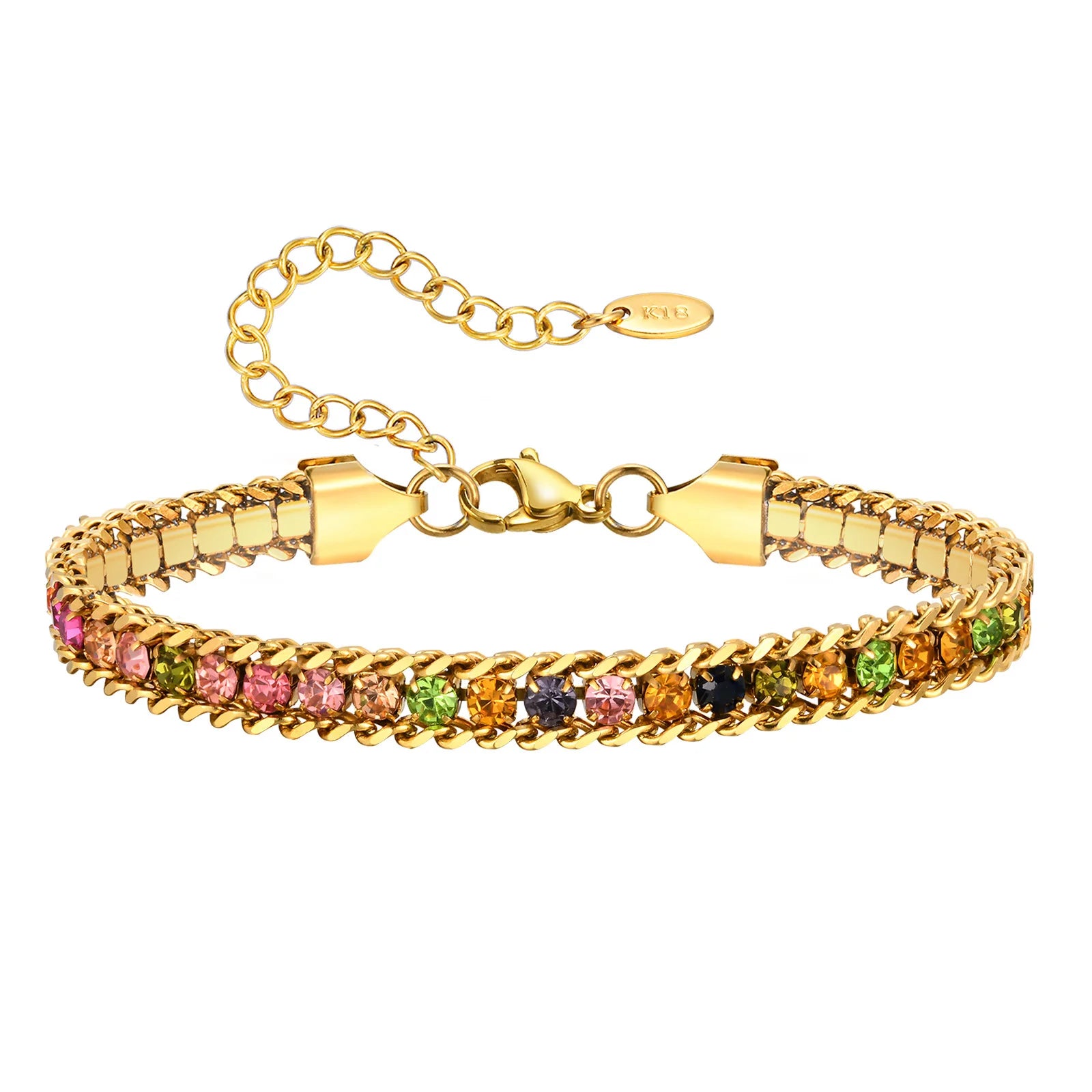 Tennis Zirconia Charm Bracelet