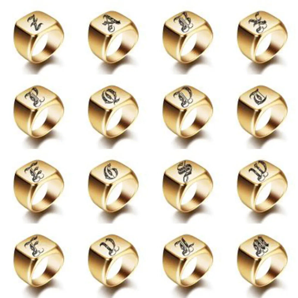 Initial Signet Ring