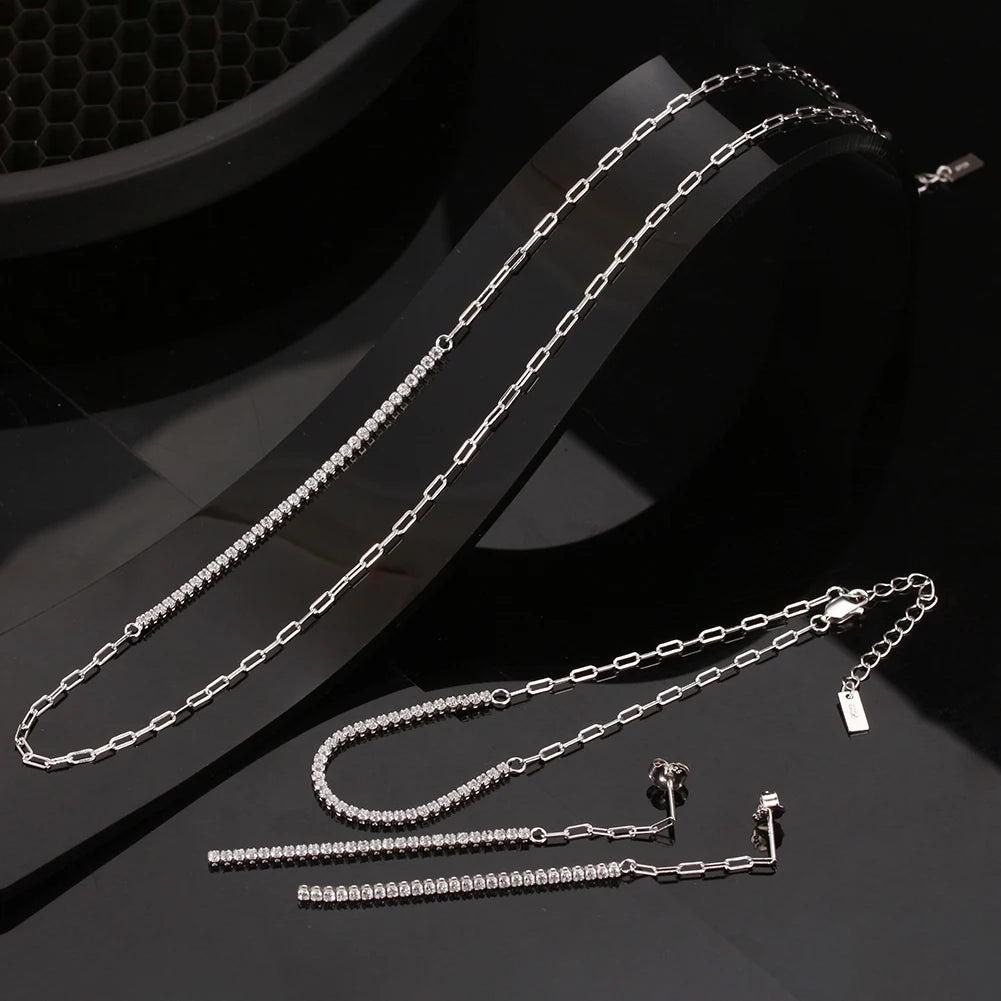 Paperclip Chain Tennis Bracelet