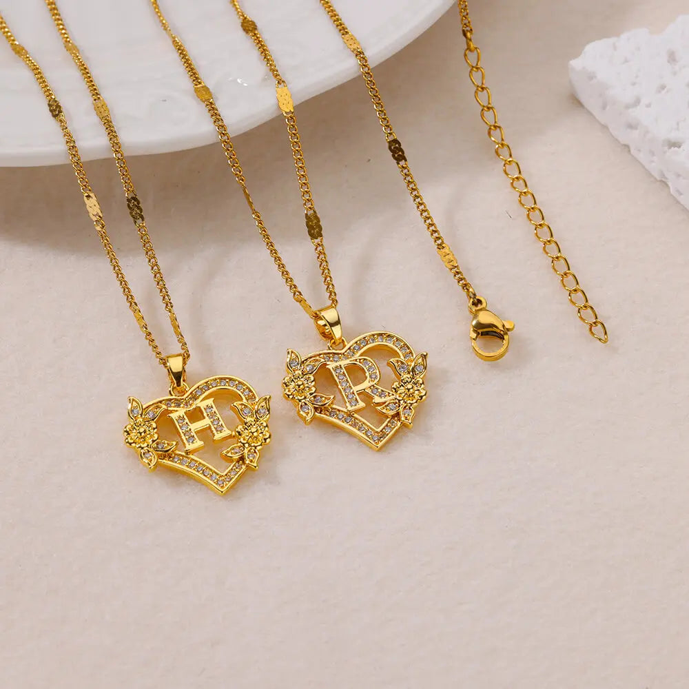 Heart Floral Necklace