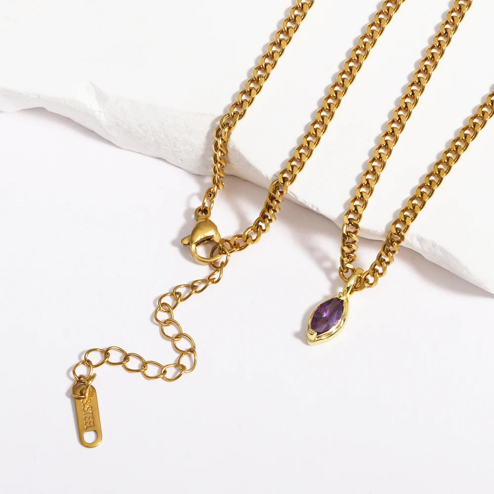 Pendant Zirconia Necklace