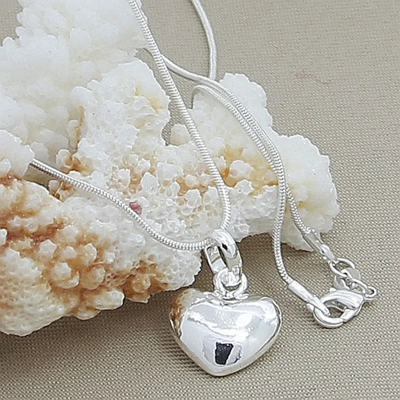 Snake Chain Heart Classic 2 Necklace