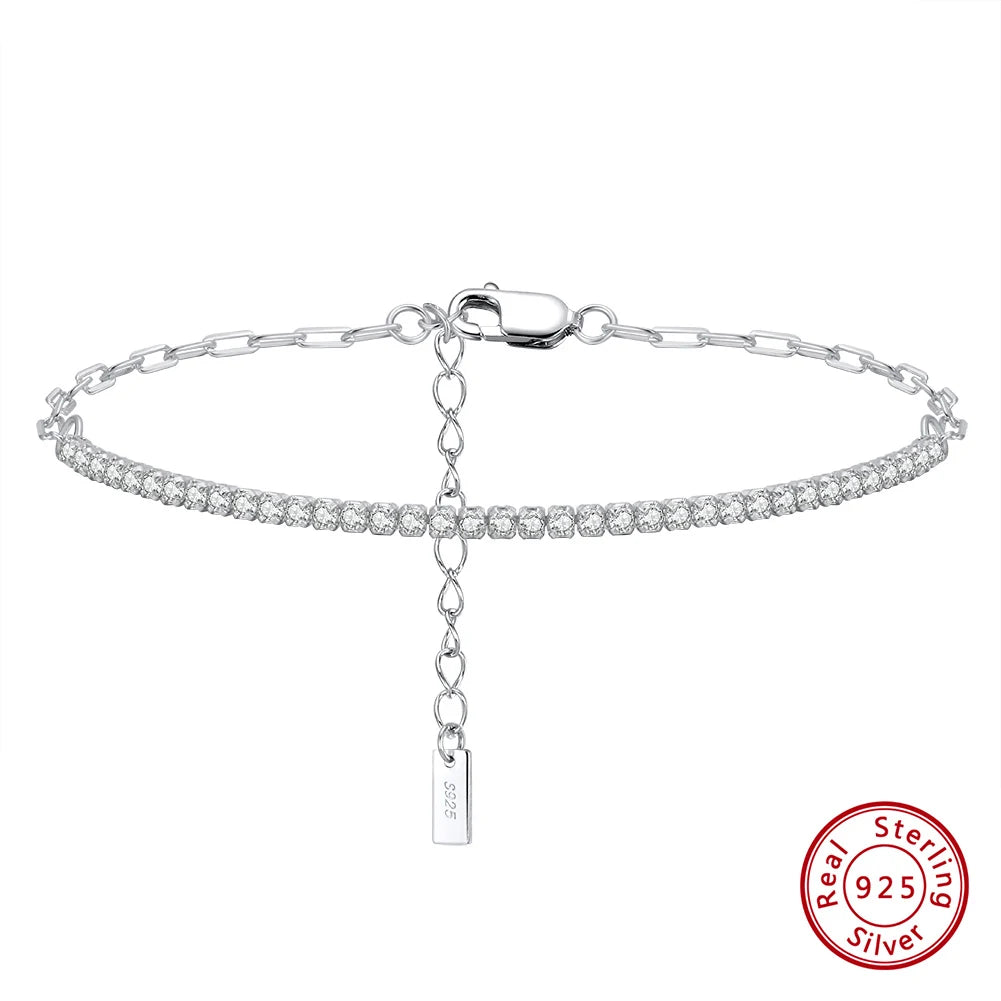 Paperclip Chain Tennis Bracelet