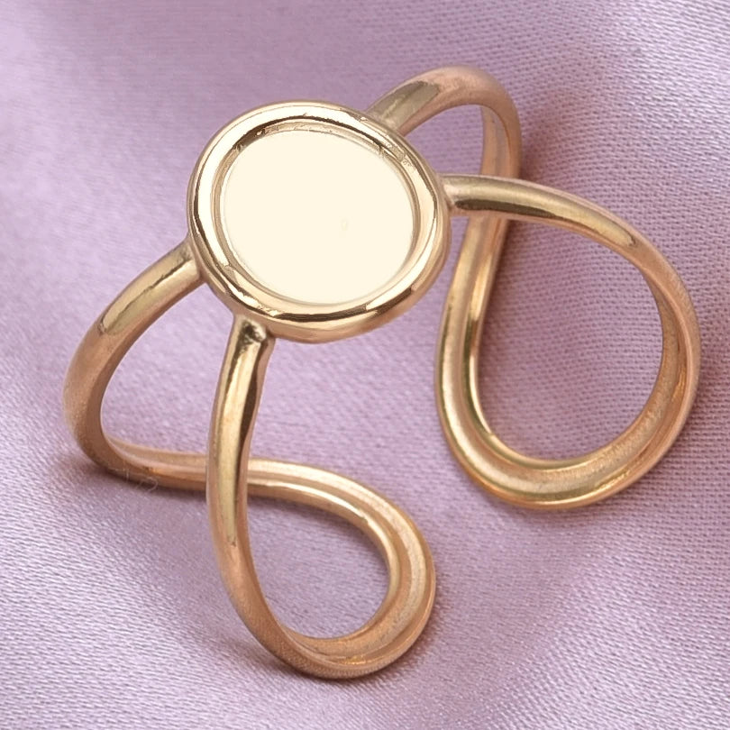Teardrop Geometric Ring