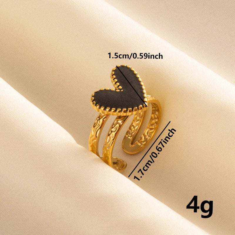 Minimal Black Enamel Ring