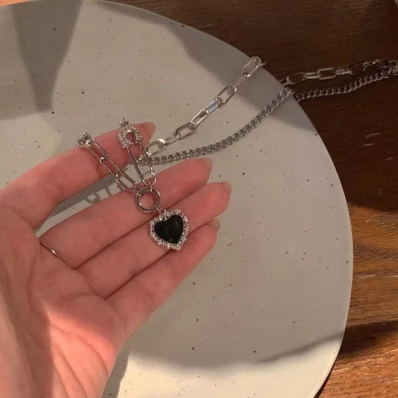 Snake Chain Layered Charm Necklace