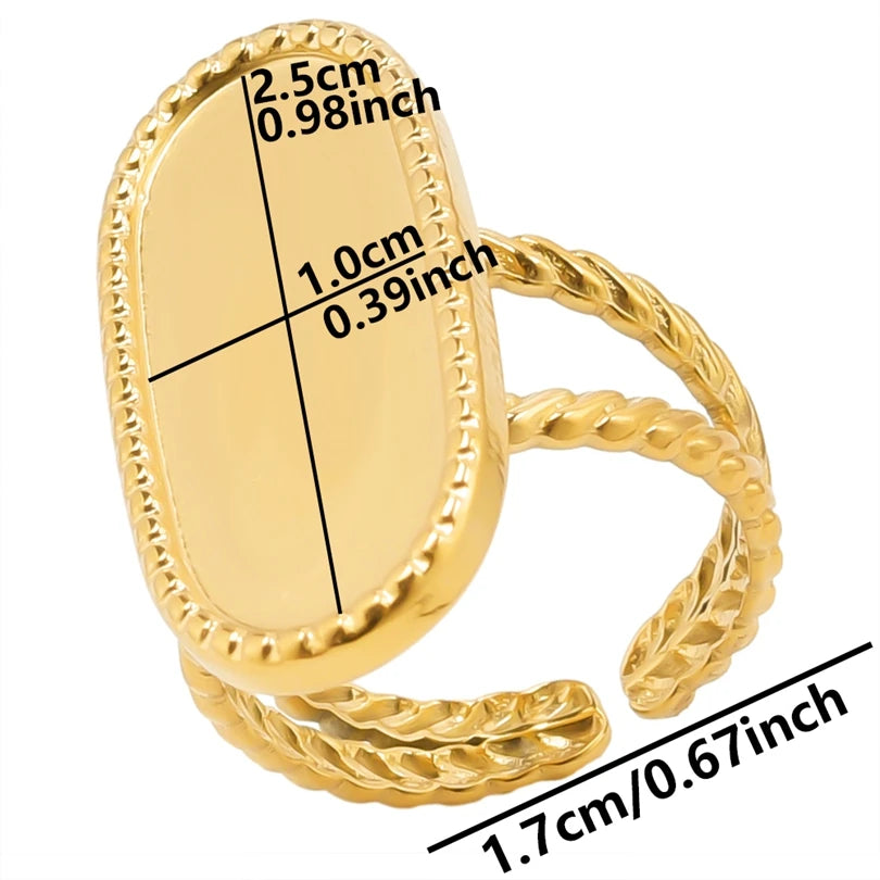 Teardrop Geometric Ring