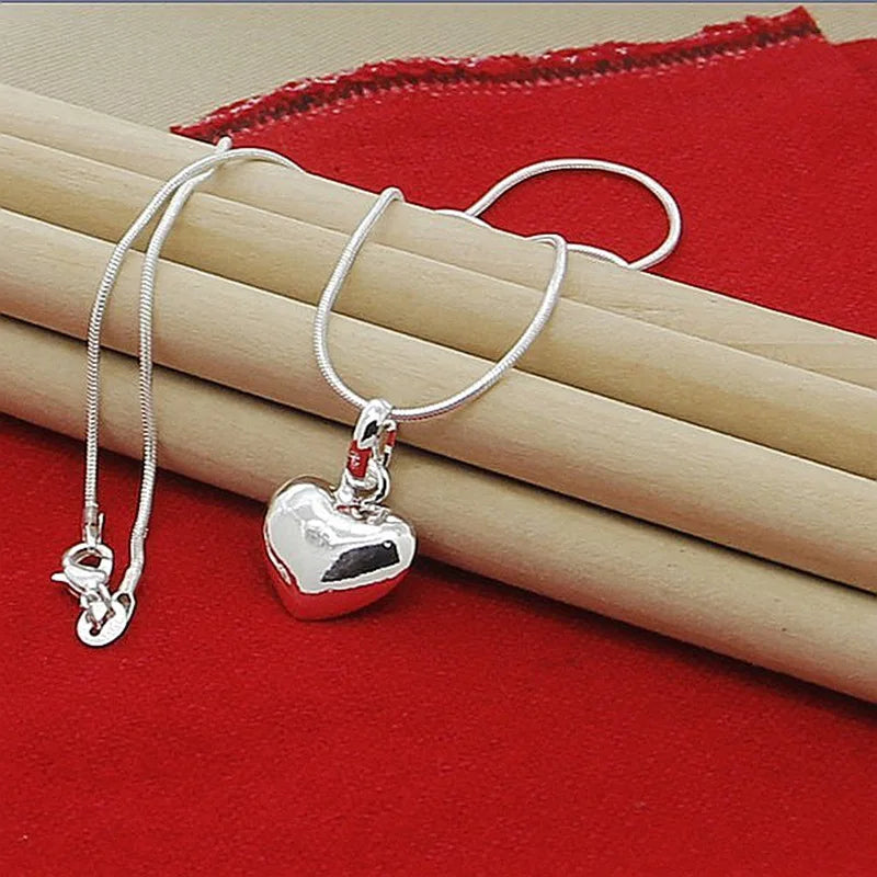Snake Chain Heart Classic 2 Necklace