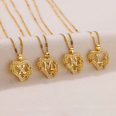 Heart Floral Necklace