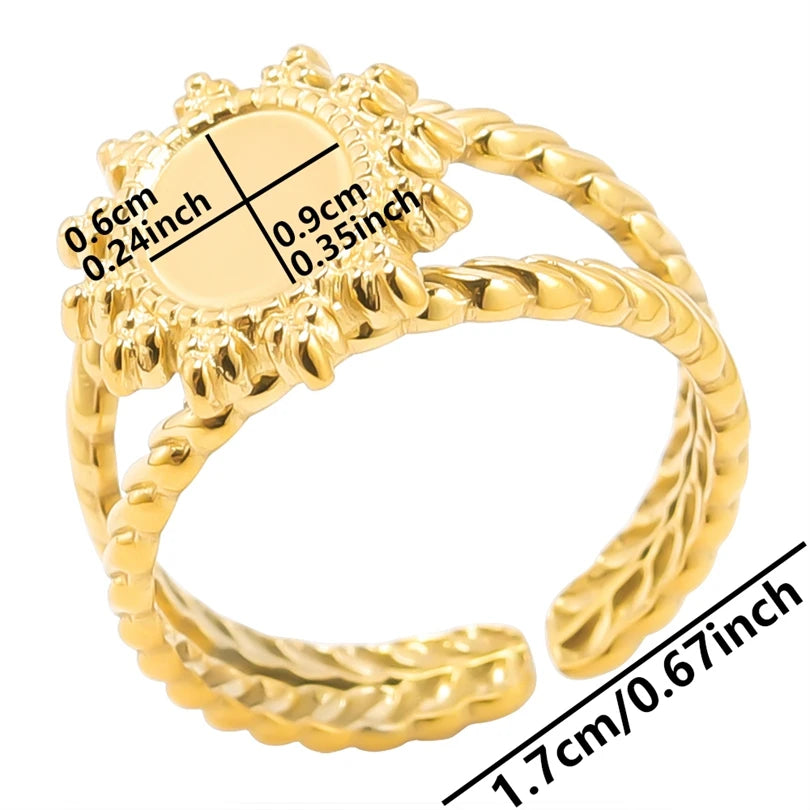 Teardrop Geometric Ring