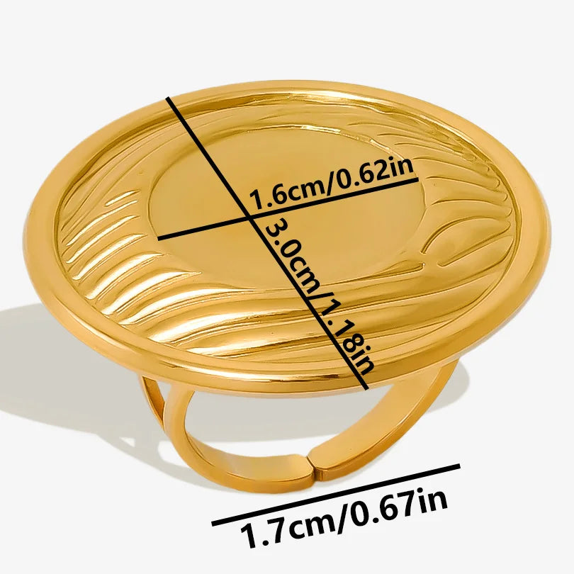 Teardrop Geometric Ring