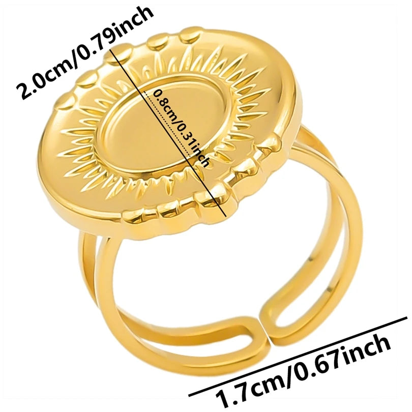 Teardrop Geometric Ring