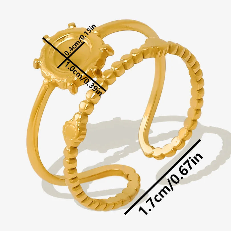 Teardrop Geometric Ring