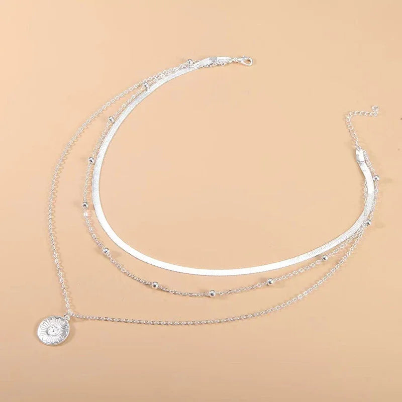 Snake Chain Layered Classic 3 Necklace