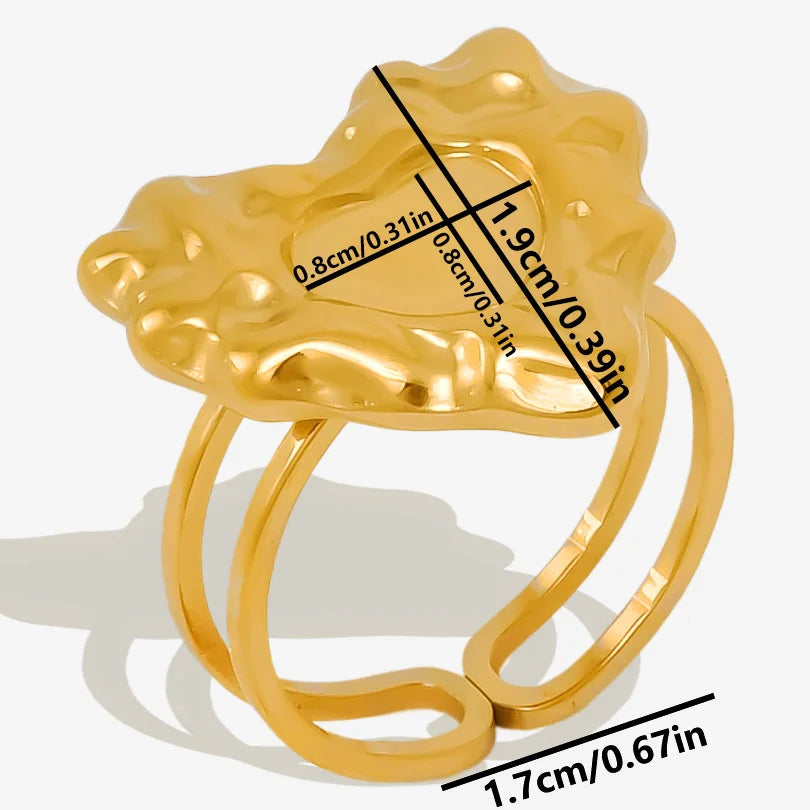Teardrop Geometric Ring