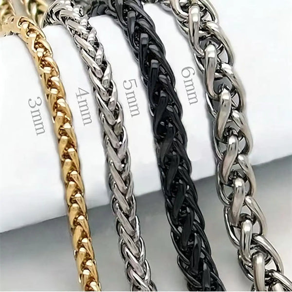 Rope Chain Pendant Black Enamel Necklace