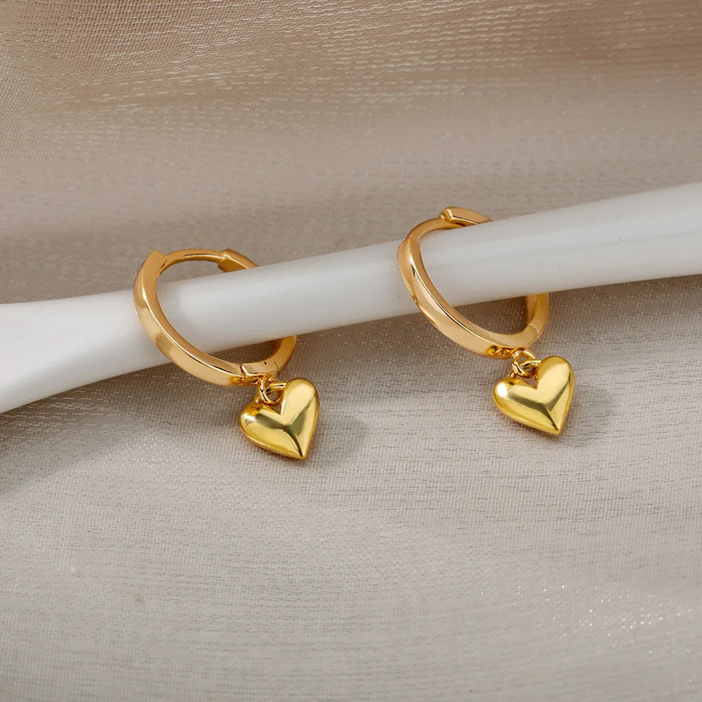 Heart Zirconia Earrings