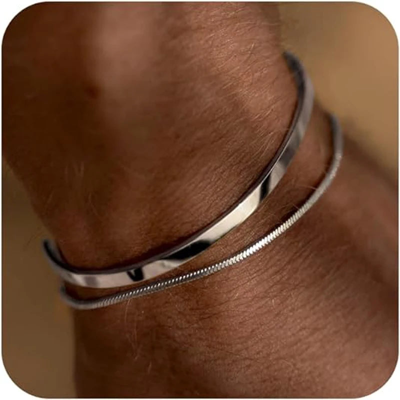 Cuban Chain Layered Bracelet