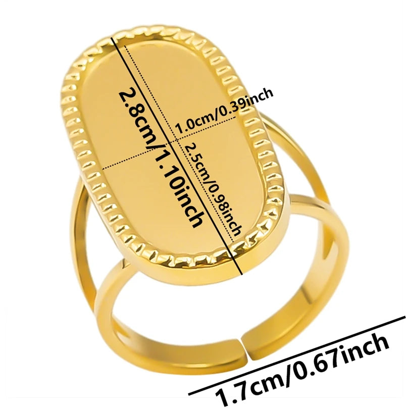Teardrop Geometric Ring