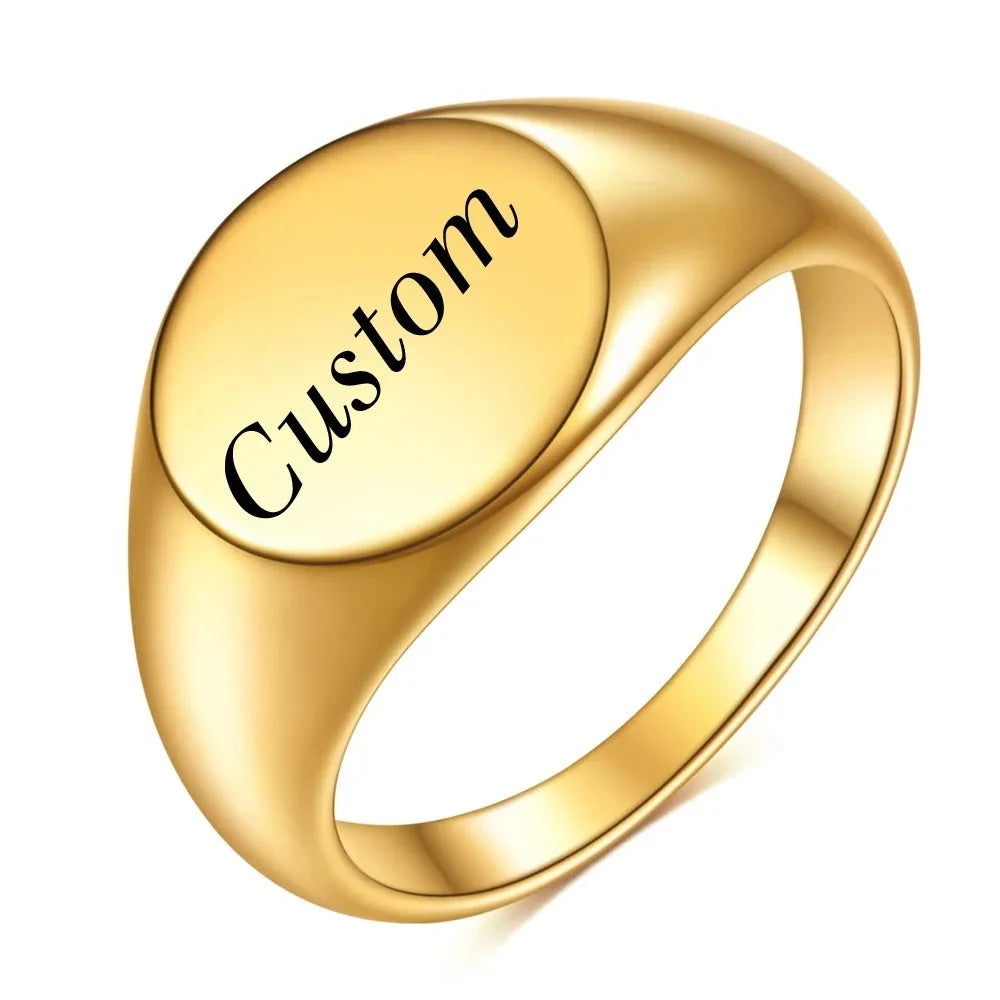 Initial Signet Ring