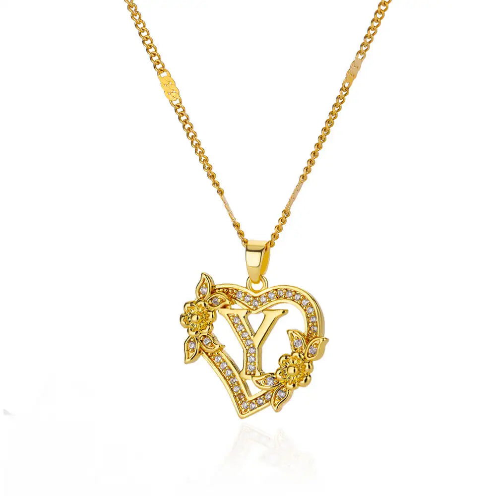 Heart Floral Necklace