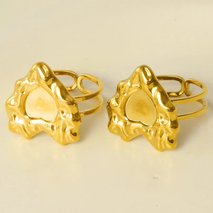 Teardrop Geometric Ring