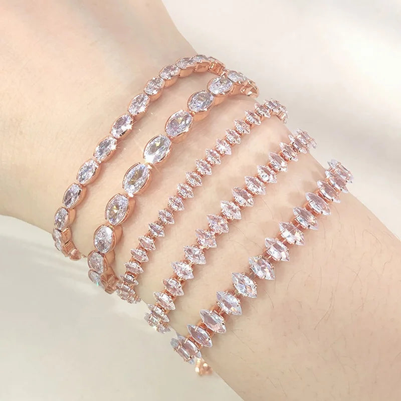 Tennis Crystal Mixed Shape Bracelet