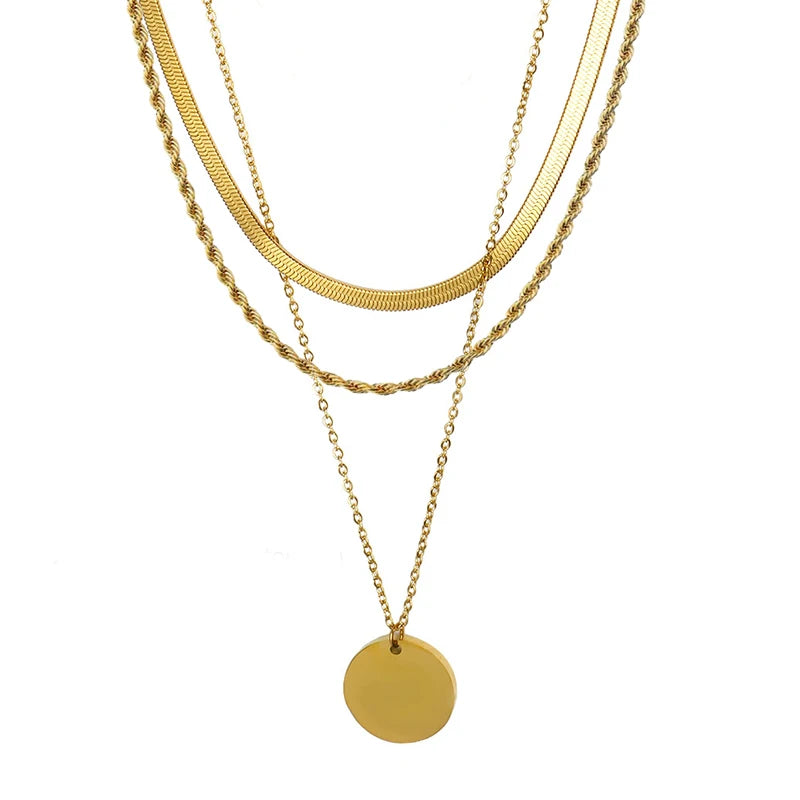 Snake Chain Layered Twisted Necklace