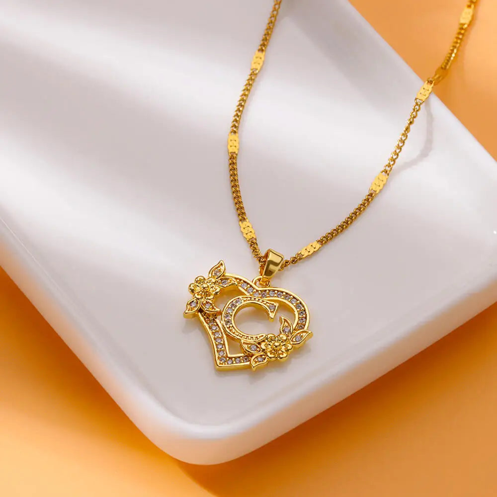 Heart Floral Necklace