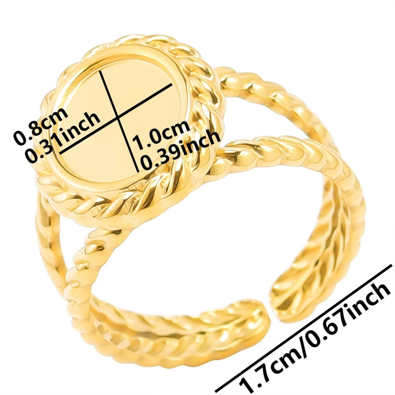 Teardrop Geometric Ring