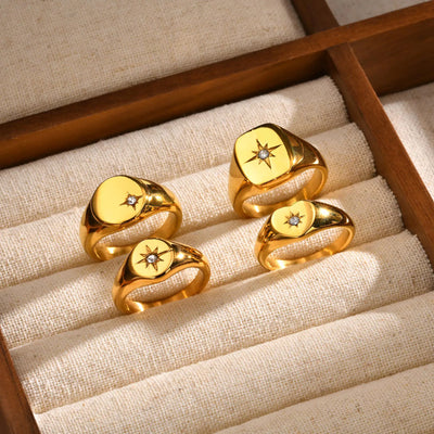 Signet Zirconia Ring