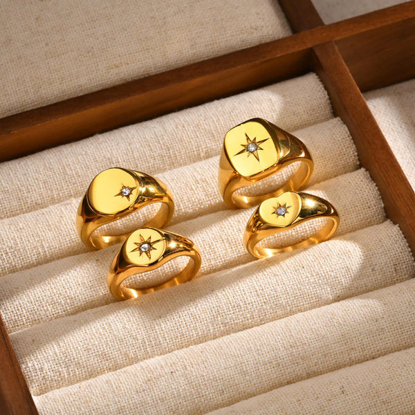 Signet Zirconia Ring